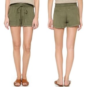 NWT Paige size L desert olive drawstring, elastic waist shorts